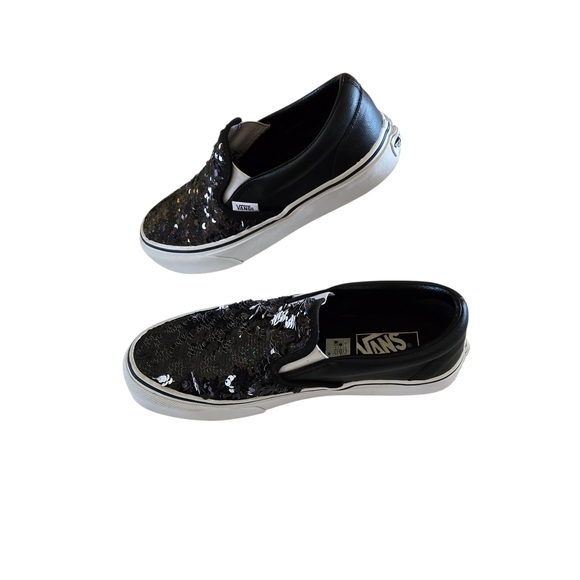Vans Black‎ Sequin Slip-On Sneakers - Picture 7 of 11